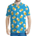Mug Of Beer Pattern Print Men's Polo Shirt