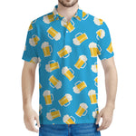 Mug Of Beer Pattern Print Men's Polo Shirt