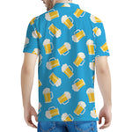 Mug Of Beer Pattern Print Men's Polo Shirt