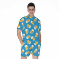 Mug Of Beer Pattern Print Men's Romper