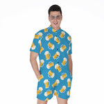 Mug Of Beer Pattern Print Men's Rompers