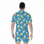 Mug Of Beer Pattern Print Men's Rompers