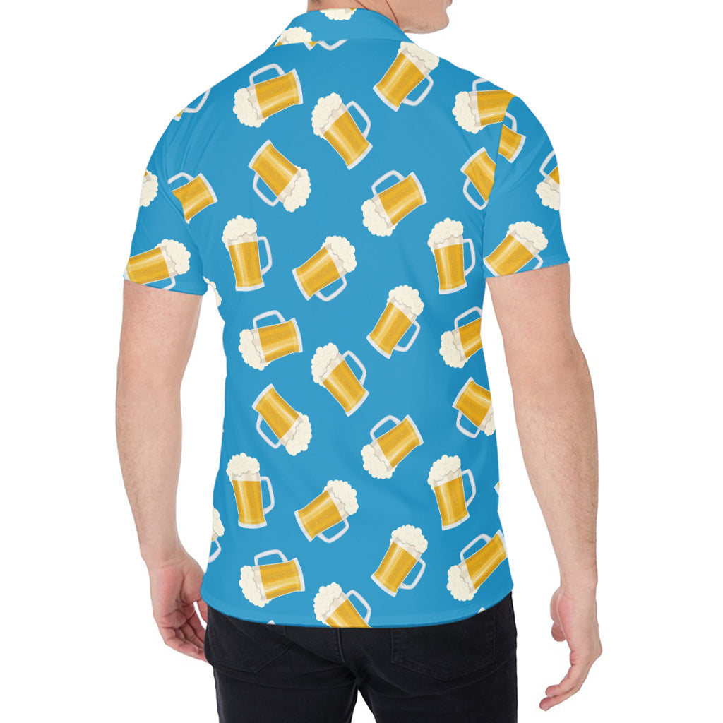 Mug Of Beer Pattern Print Men's Shirt