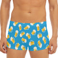 Mug Of Beer Pattern Print Men's Short Boxer Briefs