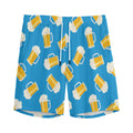 Mug Of Beer Pattern Print Men's Athletic Shorts