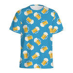 Mug Of Beer Pattern Print Men's Sports T-Shirt