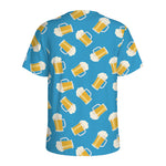 Mug Of Beer Pattern Print Men's Sports T-Shirt