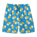 Mug Of Beer Pattern Print Men's Swim Trunks