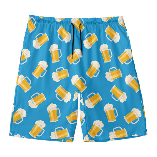 Mug Of Beer Pattern Print Men's Swim Trunks