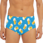 Mug Of Beer Pattern Print Men's Triangle Swim Briefs