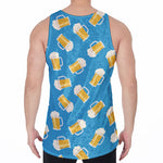Mug Of Beer Pattern Print Men's Velvet Tank Top