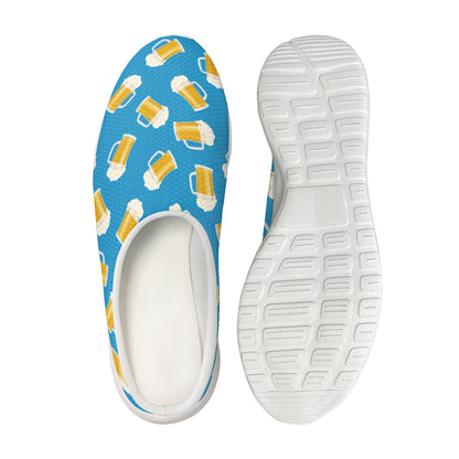 Mug Of Beer Pattern Print Mesh Casual Shoes