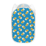 Mug Of Beer Pattern Print Mesh Laundry Hamper