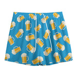 Mug Of Beer Pattern Print Mesh Shorts