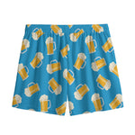 Mug Of Beer Pattern Print Mesh Shorts