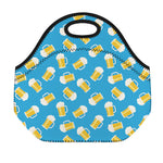 Mug Of Beer Pattern Print Neoprene Lunch Bag