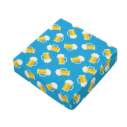 Mug Of Beer Pattern Print Outdoor Seat Cushion Cover