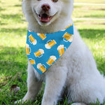 Mug Of Beer Pattern Print Over The Collar Dog Bandana