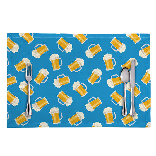 Mug Of Beer Pattern Print Placemat