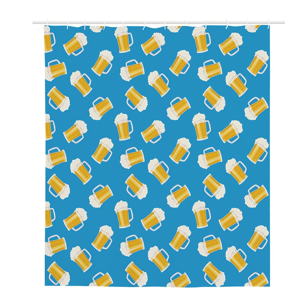 Mug Of Beer Pattern Print Polyester Shower Curtain