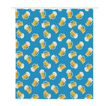 Mug Of Beer Pattern Print Polyester Shower Curtain