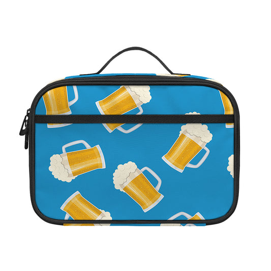 Mug Of Beer Pattern Print Portable Lunch Bag