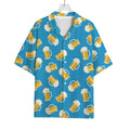 Mug Of Beer Pattern Print Rayon Hawaiian Shirt