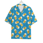 Mug Of Beer Pattern Print Rayon Hawaiian Shirt