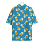Mug Of Beer Pattern Print Rayon Hawaiian Shirt