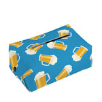 Mug Of Beer Pattern Print Rectangle Tissue Box Cover