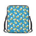 Mug Of Beer Pattern Print Rectangular Crossbody Bag