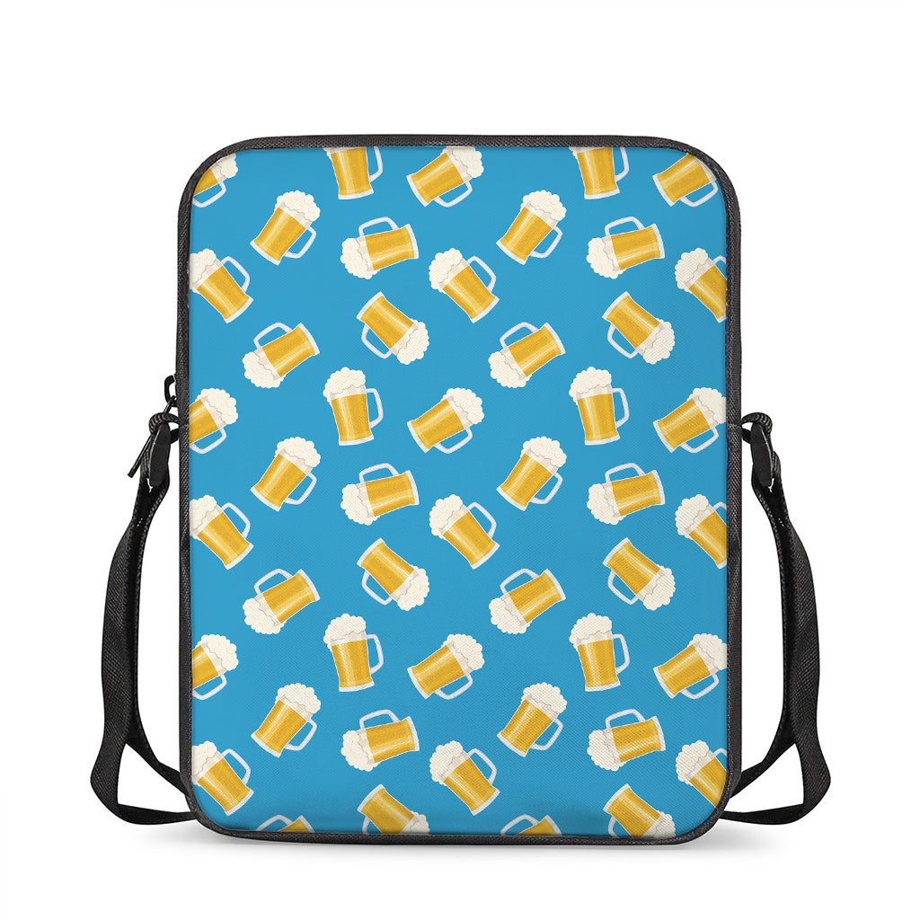 Mug Of Beer Pattern Print Rectangular Crossbody Bag