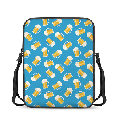 Mug Of Beer Pattern Print Rectangular Crossbody Bag