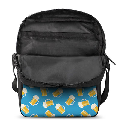 Mug Of Beer Pattern Print Rectangular Crossbody Bag