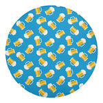 Mug Of Beer Pattern Print Round Blanket