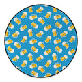 Mug Of Beer Pattern Print Round Floor Mat