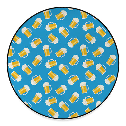 Mug Of Beer Pattern Print Round Floor Mat