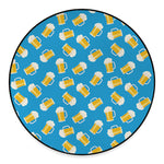 Mug Of Beer Pattern Print Round Floor Mat