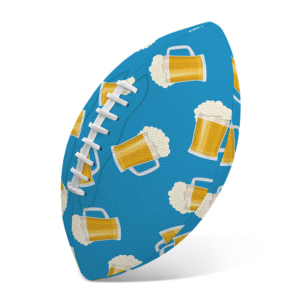 Mug Of Beer Pattern Print Rugby Ball