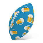Mug Of Beer Pattern Print Rugby Ball