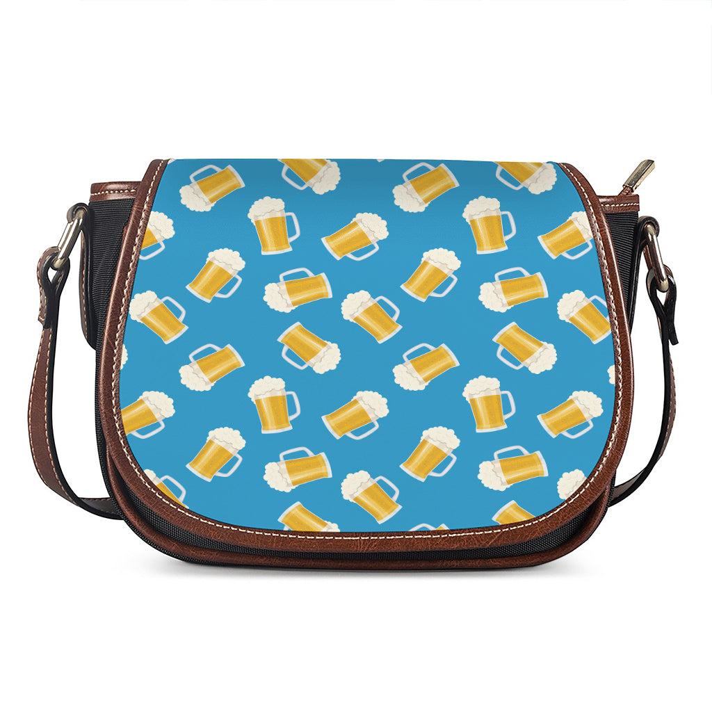 Mug Of Beer Pattern Print Saddle Bag