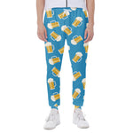 Mug Of Beer Pattern Print Scuba Joggers