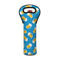 Mug Of Beer Pattern Print Single Neoprene Wine Tote