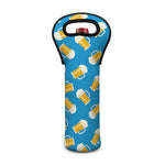 Mug Of Beer Pattern Print Single Neoprene Wine Tote