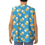 Mug Of Beer Pattern Print Sleeveless Baseball Jersey