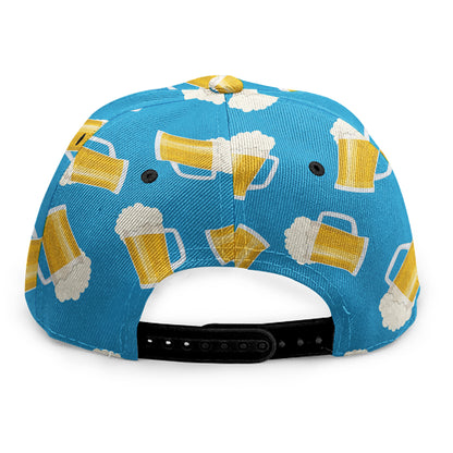 Mug Of Beer Pattern Print Snapback Cap