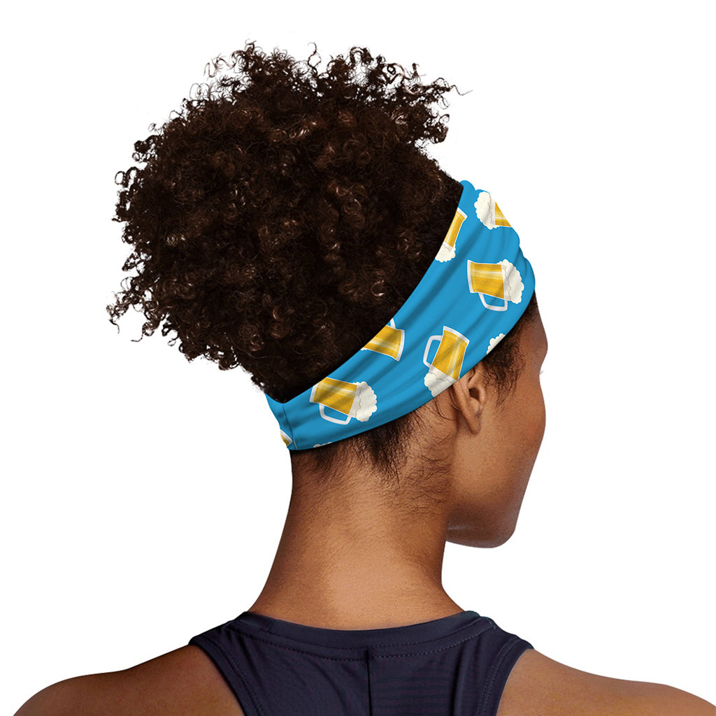 Mug Of Beer Pattern Print Sports Headband