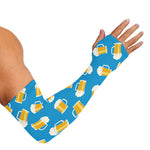 Mug Of Beer Pattern Print Sun Protection Arm Sleeves