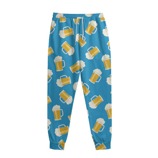 Mug Of Beer Pattern Print Sweatpants