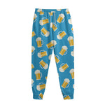 Mug Of Beer Pattern Print Sweatpants